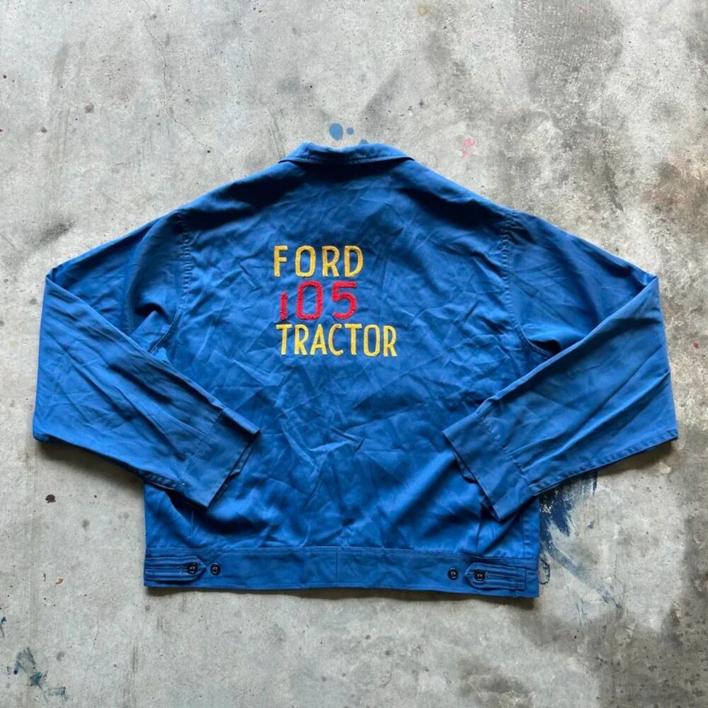 Vintage 60s Ford 105 8000 Tractor Chain Stitched Work Jacket Size XXL